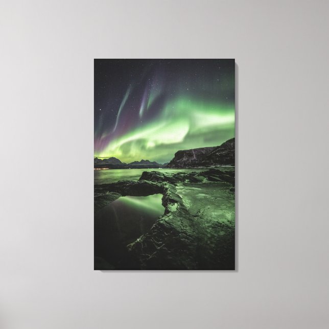 Northern Lights Norway Canvas Print (Front)