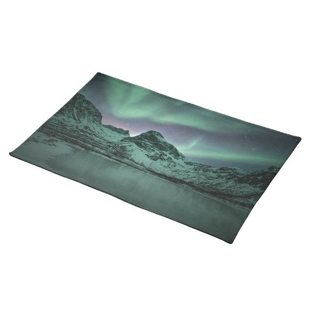 Northern Lights Norway Cloth Placemat (On Table)