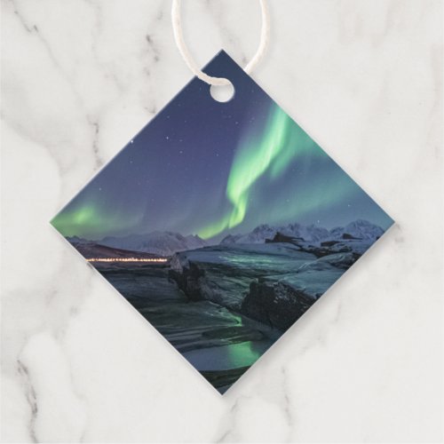 Northern Lights Norway Favor Tags