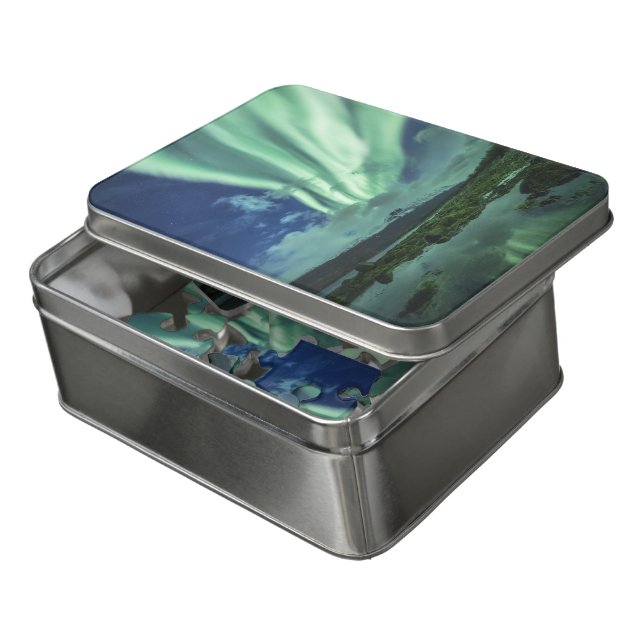 Northern Lights Norway Jigsaw Puzzle (Lid Open)