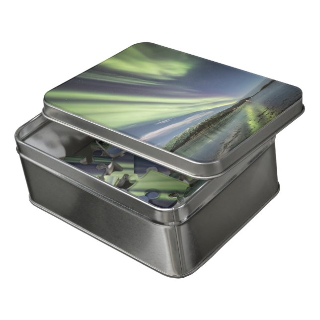 Northern Lights Norway Jigsaw Puzzle (Lid Open)
