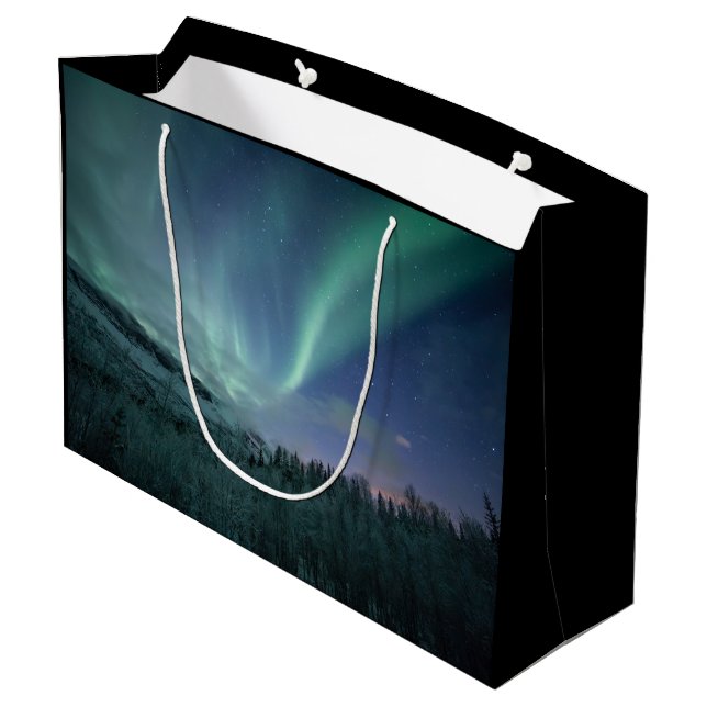 Northern Lights Norway Large Gift Bag (Back Angled)