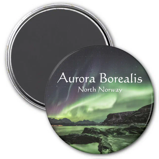 Northern Lights Alaska Aurora License Plate Metal Bottle Opener Magnet 
