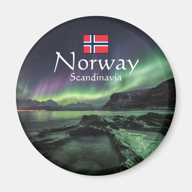 Northern Lights Norway Magnet (Front)
