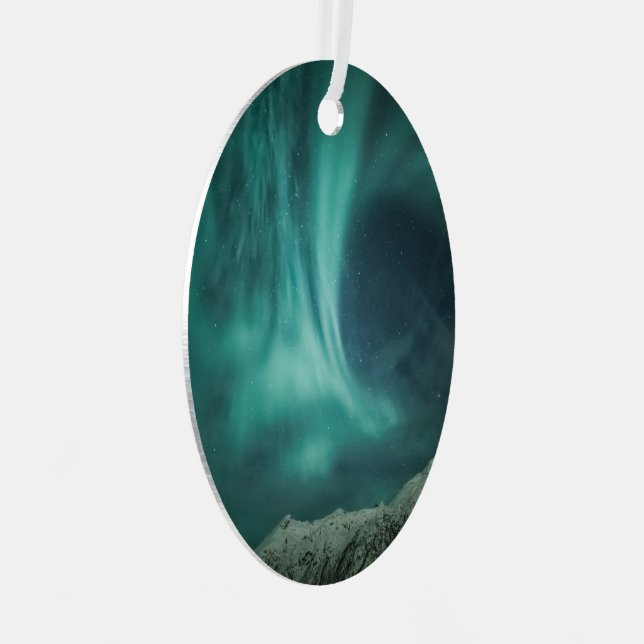 Northern Lights Norway Metal Ornament (Front Right)