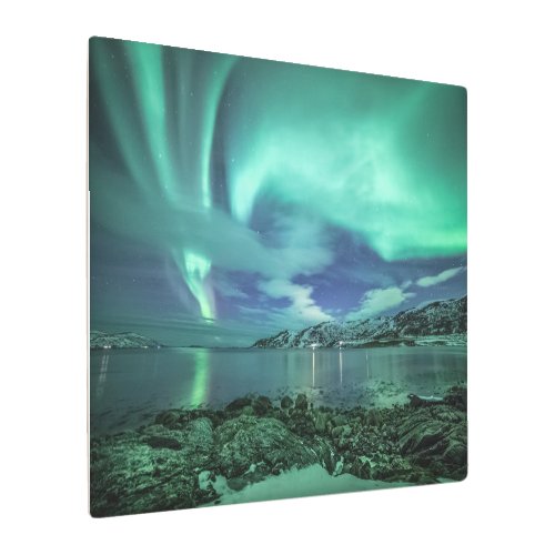 Northern Lights Norway Metal Print