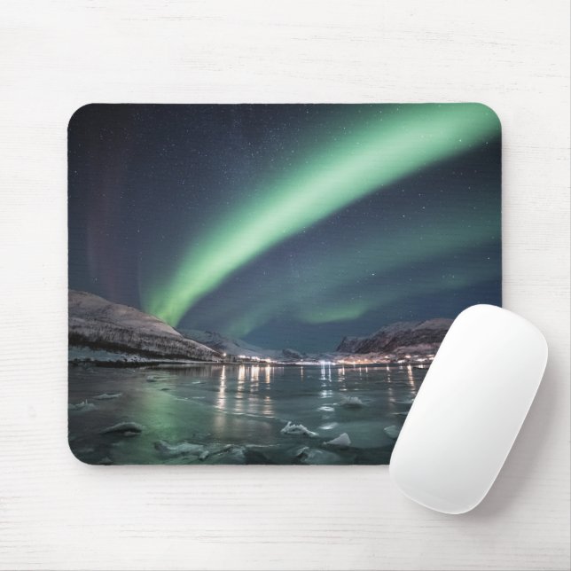 Northern Lights Norway Mouse Pad (With Mouse)