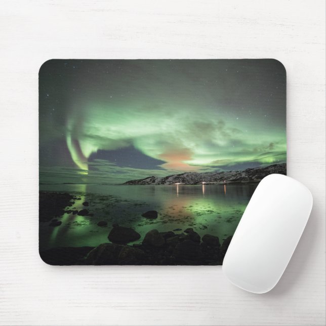 Northern Lights Norway Mouse Pad (With Mouse)