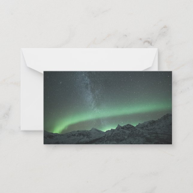 Northern Lights Norway Note Card (Front)