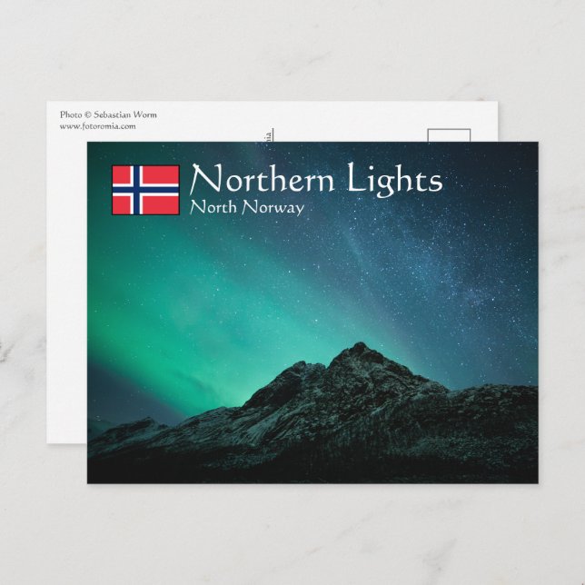 Northern Lights Norway Postcard (Front/Back)
