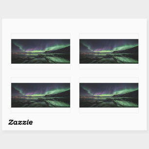 Northern Lights Norway Rectangular Sticker