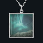 Northern Lights Norway Sterling Silver Necklace<br><div class="desc">Nature photo of the Northern Lights (Aurora borealis) in the north of Norway,  Scandinavia. Photo © Sebastian Worm</div>
