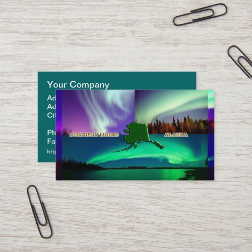 Northern Lights of Alaska Collage Business Card Templates