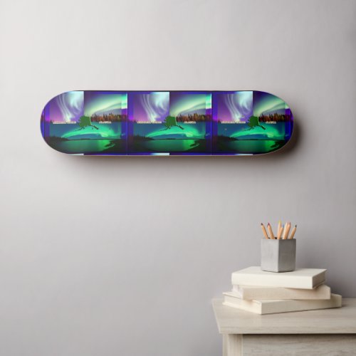 Northern Lights of Alaska Collage Skateboard