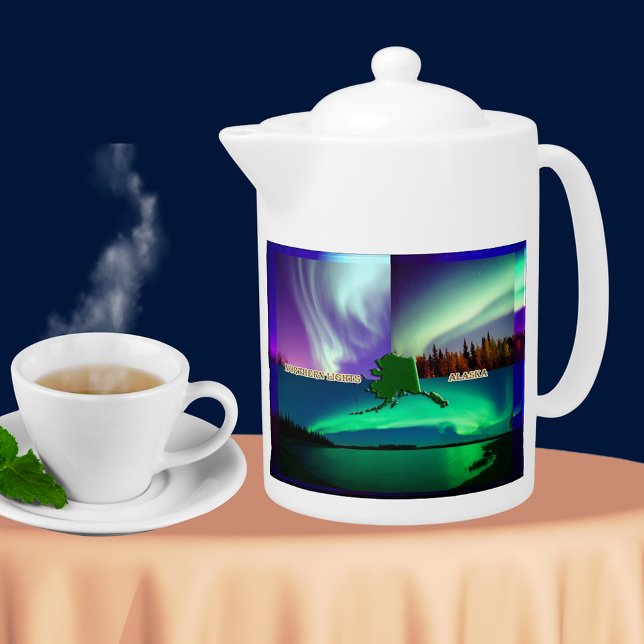 Northern Lights of Alaska Collage Teapot (Northern Lights of Alaska Collage Teapot)