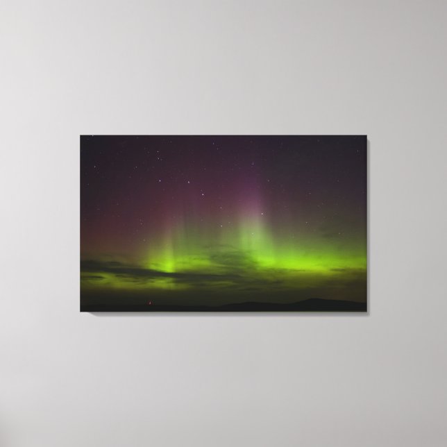 NORTHERN LIGHTS ON WINTER DAY CANVAS PRINT (Front)