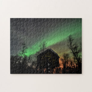 Northern Lights Over a Sami Goathi Puzzle