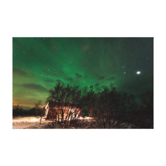 Northern Lights Over Abisko Sweden Canvas Print