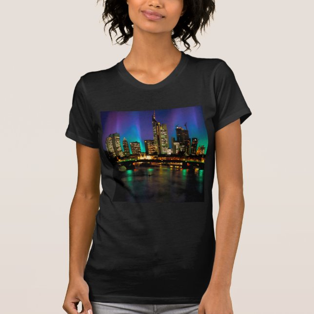 Northern Lights Over Frankfurt T-Shirt (Front)