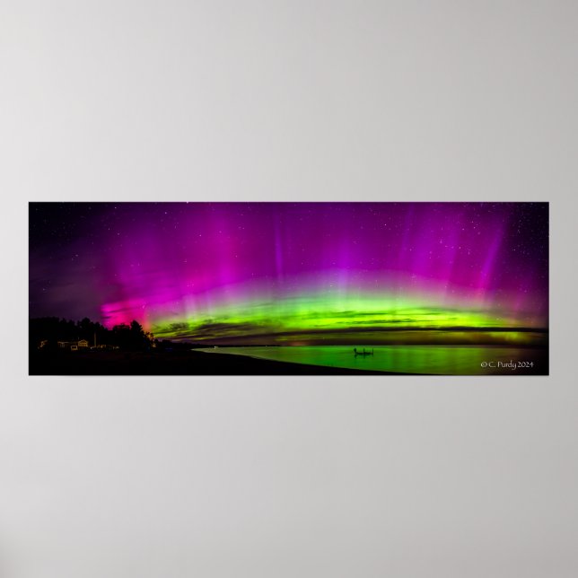 Northern Lights over Hammond Bay Poster (Front)