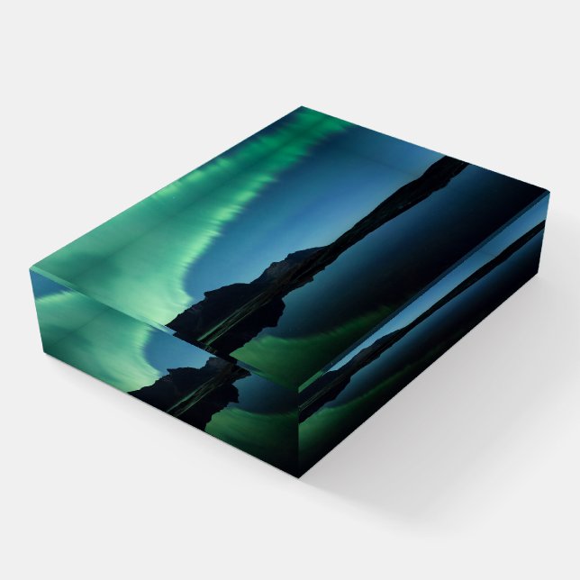 Northern Lights Paperweight (Angled)