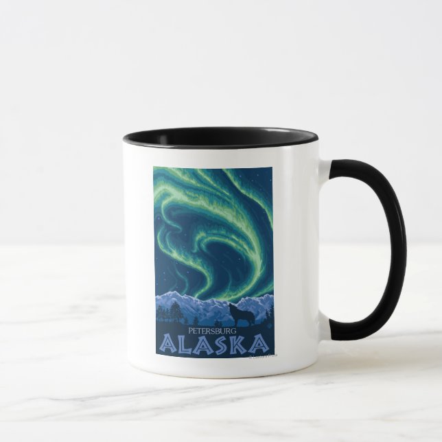 Northern Lights - Petersburg, Alaska Mug (Right)