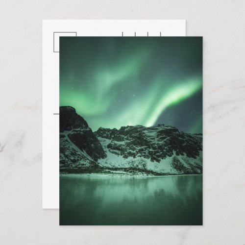 Northern Lights Photo Holiday Postcard