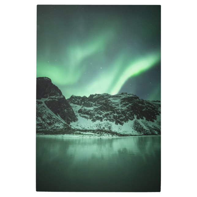 Northern Lights Photo Metal Print (Front)