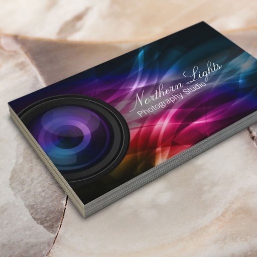 Customizable Northern Lights Photography Studio business card
