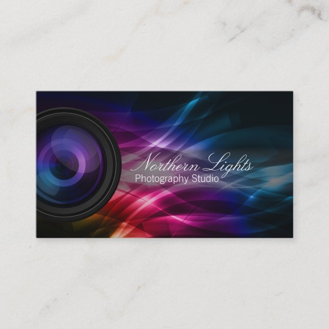 Northern Lights Photography Studio business card (Front)