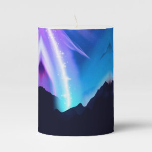 Northern Lights Pillar Candle