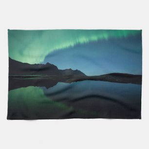 Northern Lights Reflection Kitchen Towel