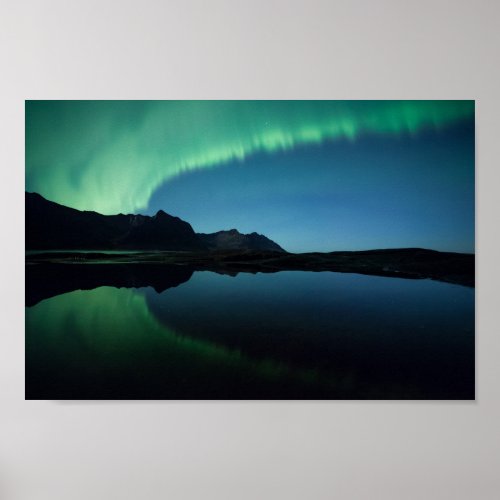Northern Lights Reflection Poster