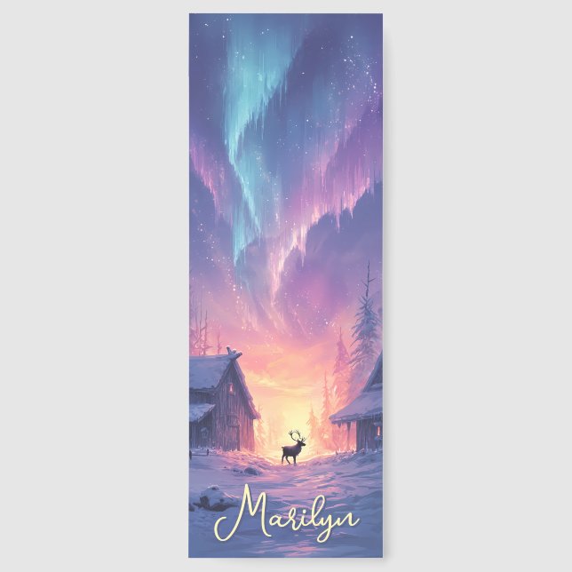 Northern Lights Retreat - Reindeer in Snow Bookmarks (Front)
