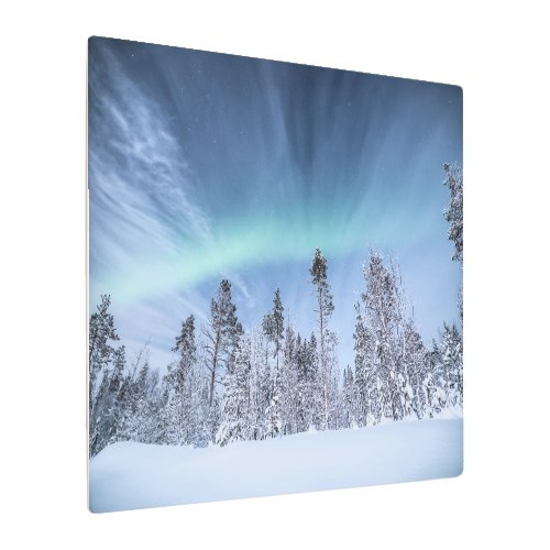 Northern Lights Scandinavia Metal Print