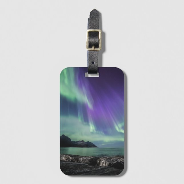 Northern Lights Senja Luggage Tag (Front Vertical)