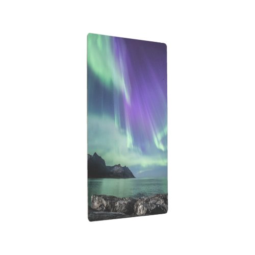 Northern Lights Senja Metal Print