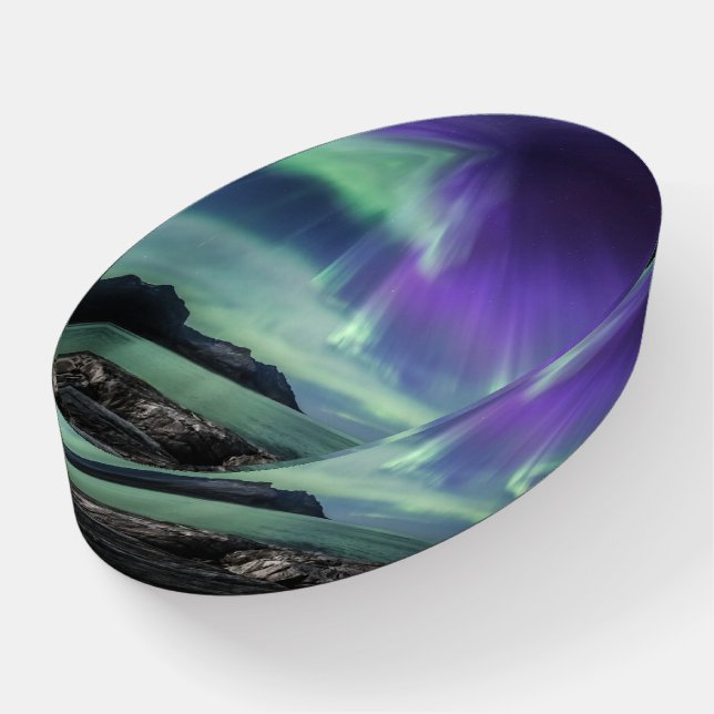 Northern Lights Senja Paperweight (Angled)