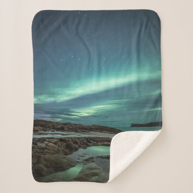 Northern Lights Sherpa Blanket (Front)