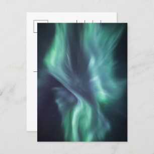 Northern Lights Sky Holiday Postcard