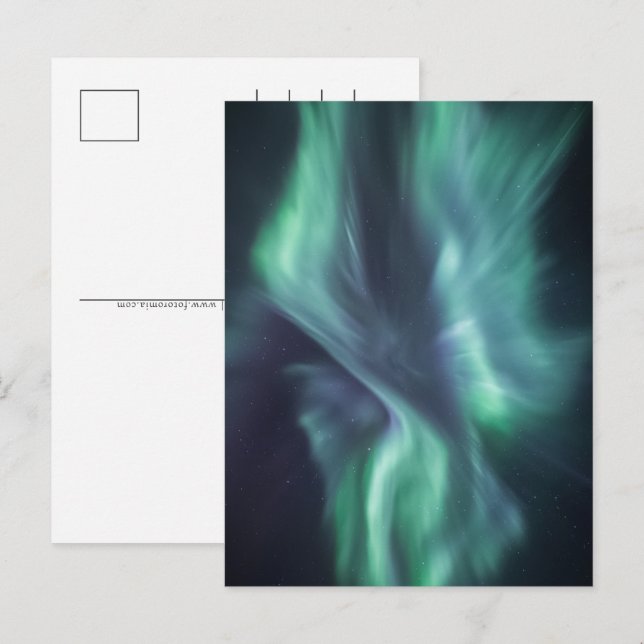Northern Lights Sky Holiday Postcard (Front/Back)