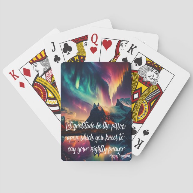Northern Lights Sky  Poker Cards (Back)