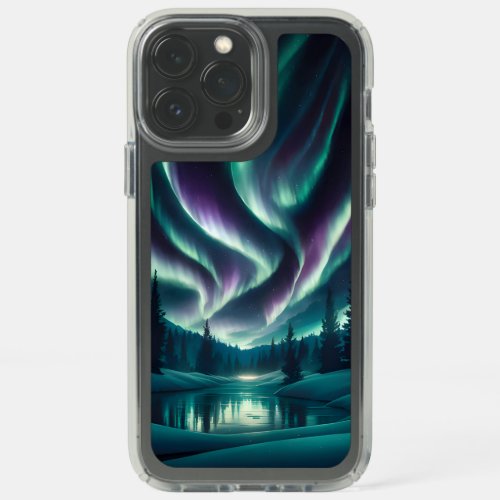 Northern Lights Snowy Lake Forest Theme Speck iPhone 13 Pro Max Case