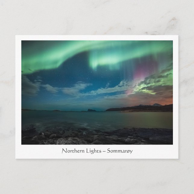 Northern Lights Sommarøy Postcard (Front)