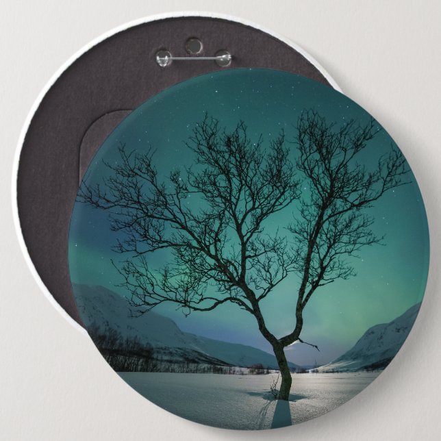 Northern Lights Souvenir  Button (Front & Back)