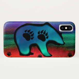 Northern Lights Spirit Bear iPhone X Case