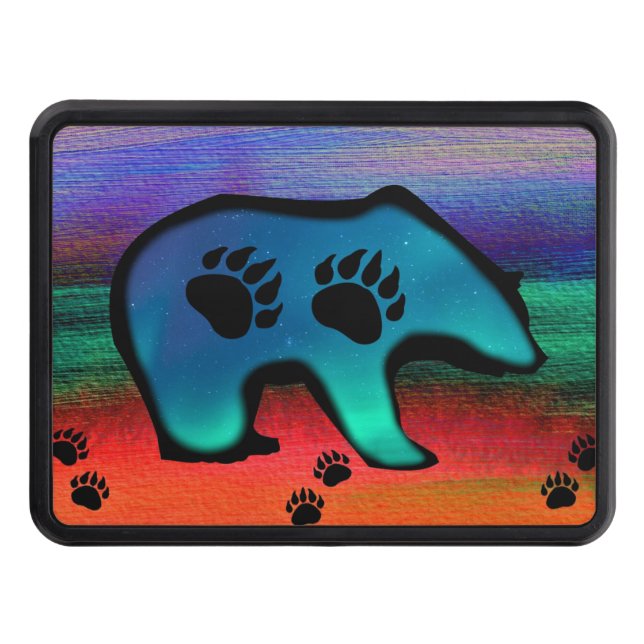 Northern Lights Spirit Bear Hitch Cover (Front)