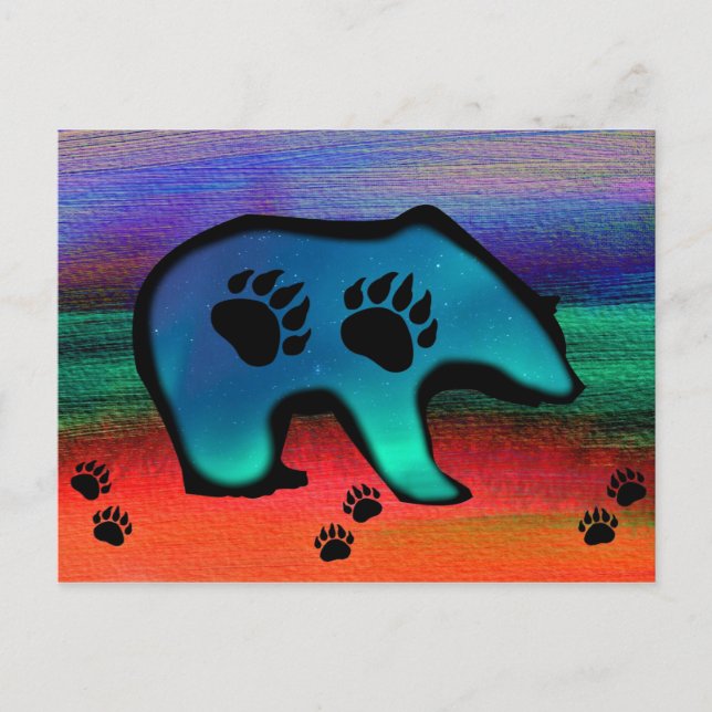 Northern Lights Spirit Bear Postcard (Front)