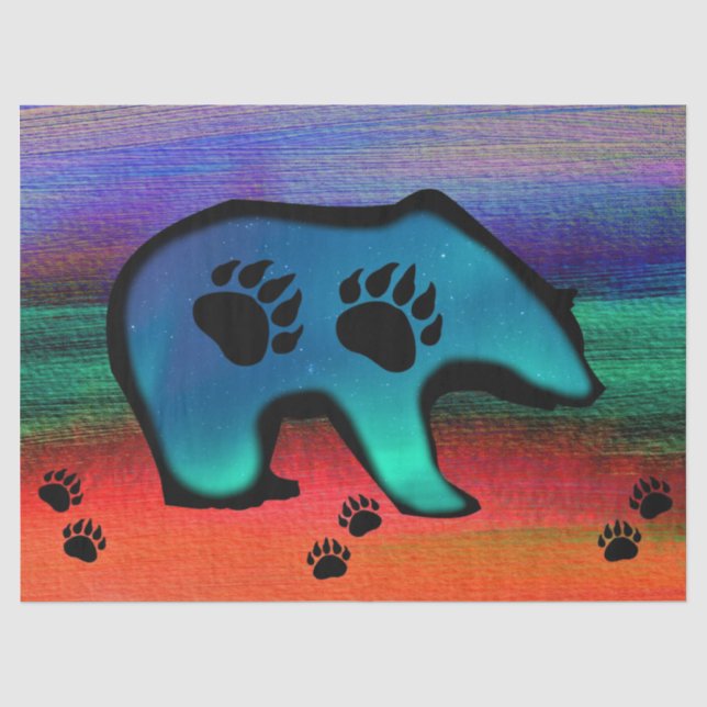 Northern Lights Spirit Bear Tissue Paper (Front)