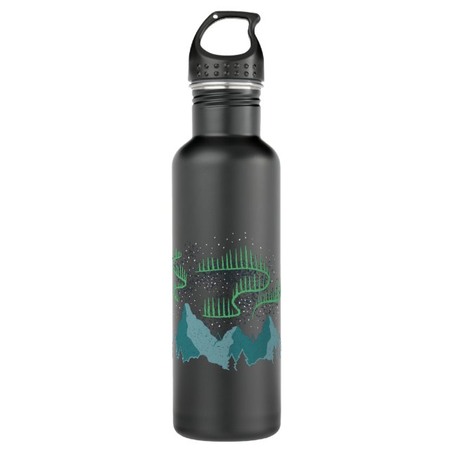 Northern Lights Stainless Steel Water Bottle (Front)